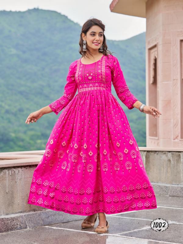 Radhika Honey 1 Fancy Wear Rayon Anarkali Kurti Collection